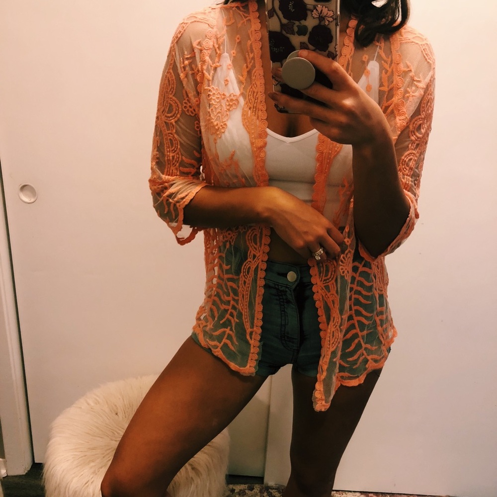 Lace Floral Boho Coverup / Kimono